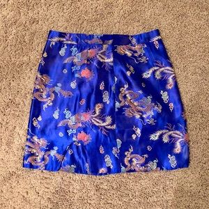 Skirts - Unique royal blue oriental inspired skirt Skirts - Unique royal blue oriental inspired skirt